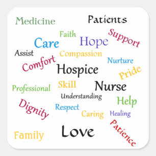 Hospice Nurse Square Stickers