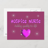 Hospice Nurse T - Shirt und Geschenke Postkarte (Vorne/Hinten)