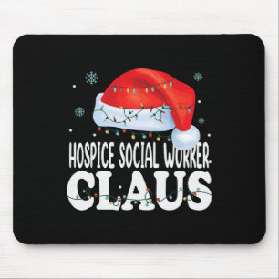 Hospice Social Worker Claus Christmas Funny Matchi Mousepad