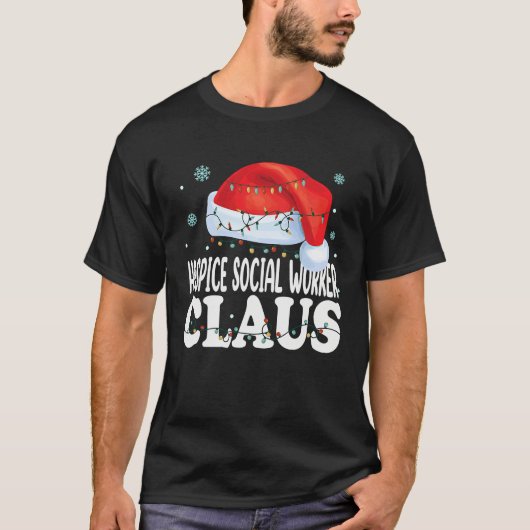 Hospice Social Worker Claus Christmas Matching Co T-Shirt (Vorderseite)