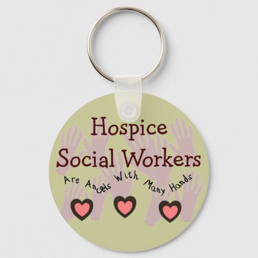 Hospice Social Workers "Angels With Many Hands" Schlüsselanhänger (Vorderseite)