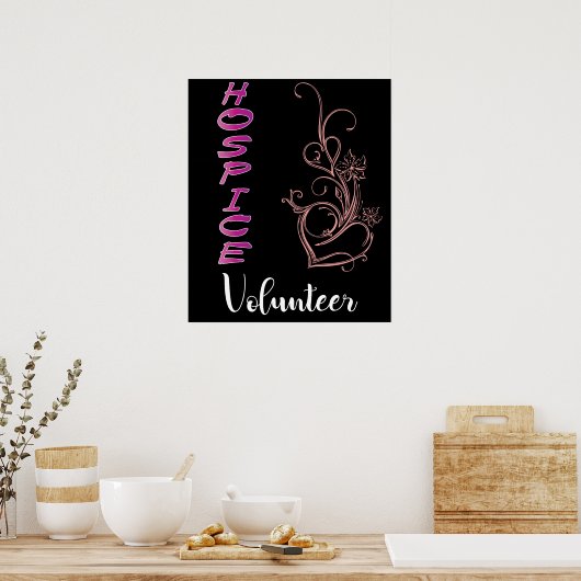 Hospice Volunteer Geschenk Frauen Männer Krankenpf Poster (Küche)
