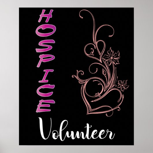 Hospice Volunteer Geschenk Frauen Männer Krankenpf Poster (Vorne)