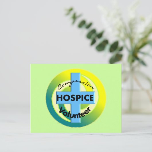 Hospice Volunteer Geschenke Postkarte (Stehend Vorderseite)