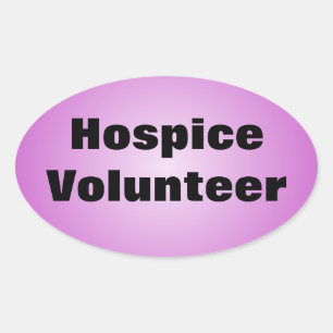 Hospice Volunteer Ovaler Aufkleber