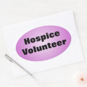 Hospice Volunteer Ovaler Aufkleber (Umschlag)