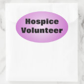 Hospice Volunteer Ovaler Aufkleber (Tasche)