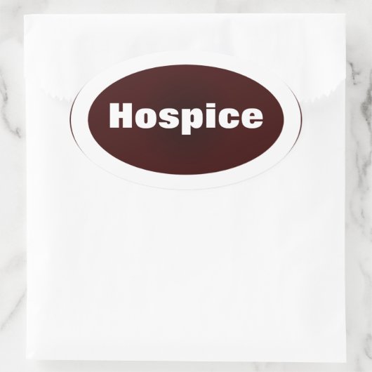 Hospice zugewiesen ovaler aufkleber (Tasche)
