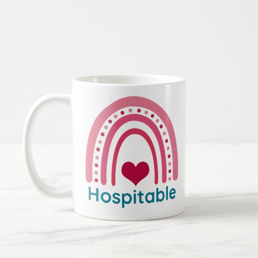 Hospitable Viva Magenta Boho Rainbow Kaffeetasse (Links)