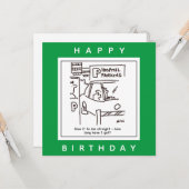 Hospital Car Parkplatz Parkplatz Cartoon Karte (Vorderseite/Rückseite Beispiel)