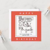 Hospital Car Parkplatz Parkplatz Cartoon Karte (Vorderseite/Rückseite Beispiel)