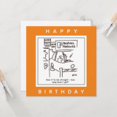 Hospital Car Parkplatz Parkplatz Cartoon Karte (Vorderseite/Rückseite Beispiel)