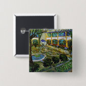Hospital Courtyard at Arles Van Gogh Kunst Button (Vorne & Hinten)