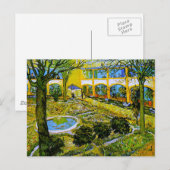 Hospital Courtyard at Arles Van Gogh Kunst Postkarte (Vorne/Hinten)