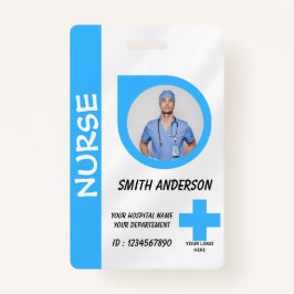 Hospital Employee Logo & Photo ID Badge Ausweis