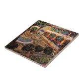 Hospital in Arles - Hof von Vincent van Gogh Fliese (Seite)