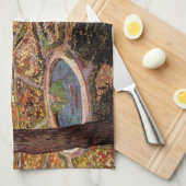 Hospital in Arles - Hof von Vincent van Gogh Geschirrtuch (Viertel Falte)