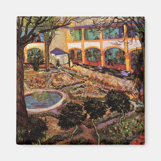 Hospital in Arles - Hof von Vincent van Gogh Magnet (Vorne)