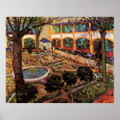Hospital in Arles - Hof von Vincent van Gogh Poster (Vorne)