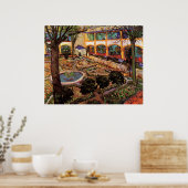 Hospital in Arles - Hof von Vincent van Gogh Poster (Küche)