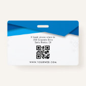 Hospital Medical Employee Photo ID Ausweis (Rückseite)