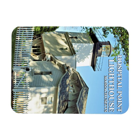 Hospital Point Lighthouse, Massachusetts Magnet (Horizontal)