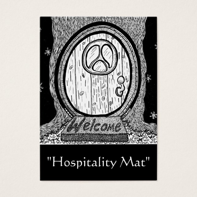 "Hospitality Mat" ACEO Art Trading Card (Vorderseite)