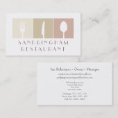 Hospitality Restaurant Cafe Business Card Visitenkarte (Vorne/Hinten)