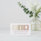 Hospitality Restaurant Cafe Business Card Visitenkarte (Stehend Vorderseite)