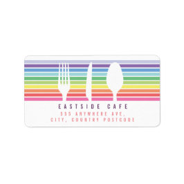 Hospitality Restaurant Café Koch Business Card Adressaufkleber