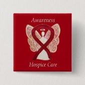 Hospitalpflege Engel Awareness Ribbon Buttone Button (Vorderseite)