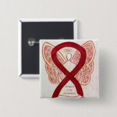 Hospitalpflege Engel Awareness Ribbon Buttone Button (Vorne & Hinten)
