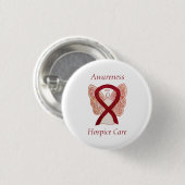 Hospitalpflege Engel Awareness Ribbon Buttone Button (Vorne & Hinten)