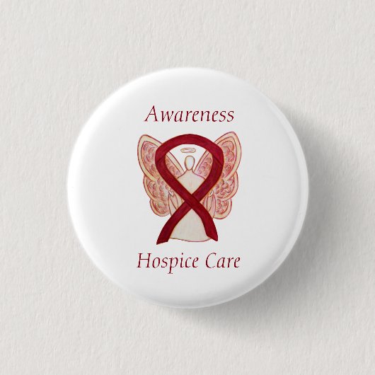 Hospitalpflege Engel Awareness Ribbon Buttone Button (Vorderseite)