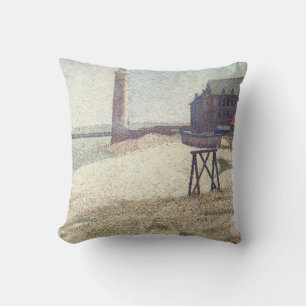 Hospiz und Leuchtturm, Honfleur von Georges Seurat Kissen