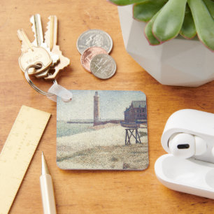 Hospiz und Leuchtturm, Honfleur von Georges Seurat Schlüsselanhänger