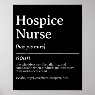 Hospizkrankenschwester Definition Mitgefühl Pflege Poster