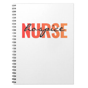 Hospizkrankenschwester Moderne Typografie Notizblock