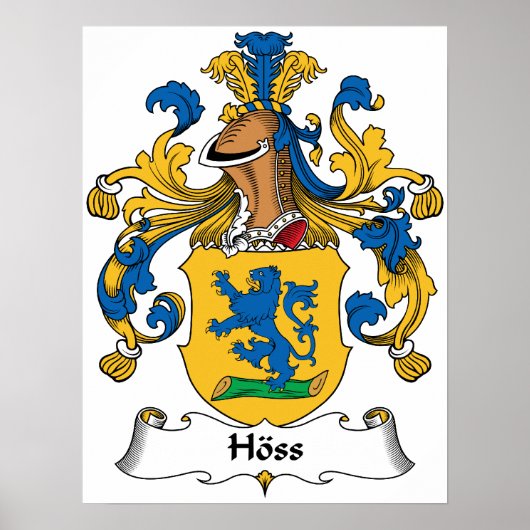 Hoss Familienwappen Poster (Vorne)