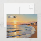 Hossegor France Sunset Beach Postkarte (Vorne/Hinten)