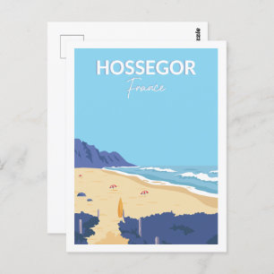 Hossegor Frankreich Berühmter Reiseort Illustratio Postkarte