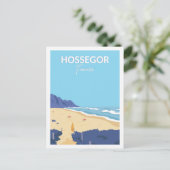 Hossegor Frankreich Berühmter Reiseort Illustratio Postkarte (Stehend Vorderseite)