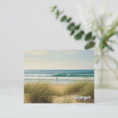 Hossegor Frankreich Surfer Postkarte (Stehend Vorderseite)
