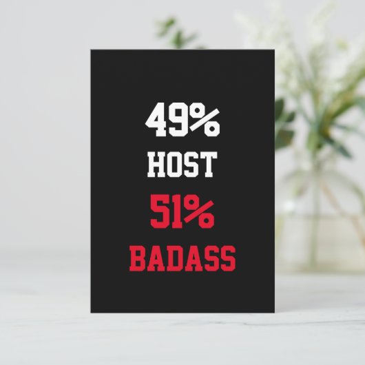 Host Badass Card Karte (Stehend Vorderseite)