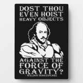 Host du sogar schwere Objekte? - Shakespeare Fotoplatte (Vorderseite)