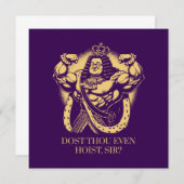 Host du überhaupt, Sir?" Funny Louis XIV Gym Einladung (Vorne/Hinten)