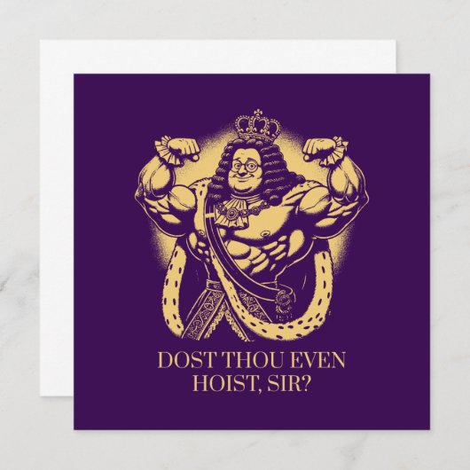 Host du überhaupt, Sir?" Funny Louis XIV Gym Einladung (Vorne/Hinten)