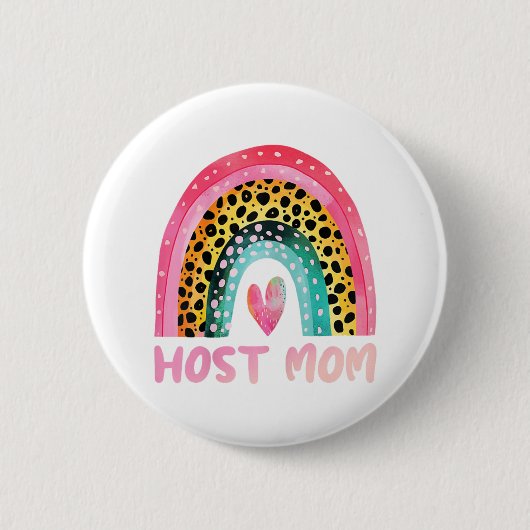 Host-Mama Rainbow Mother Day Liebe Niedlich Funny  Button (Vorderseite)