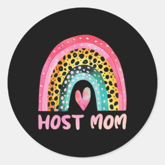 Host-Mama Rainbow Mother Day Liebe Niedlich Funny Runder Aufkleber