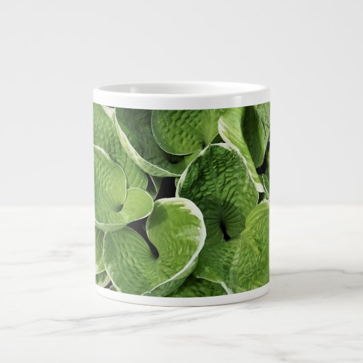 Hosta-Blätter Jumbo-Tasse (Vorderseite)